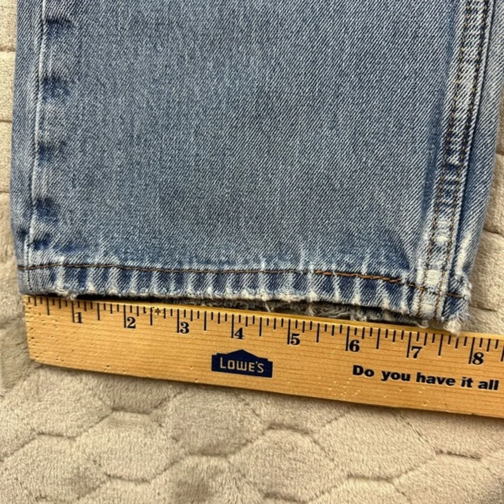 Levis 505 Jeans Men 34x29 Blue Denim Thrashed Destroyed Grunge 90s Made in Mexic